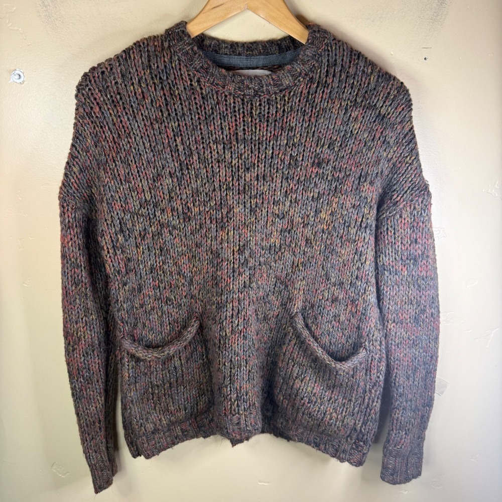 If It Were Me Multicolored Oversized Speckled Knit Sweater Women's‎ XS Pockets